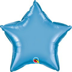 20ST Chrome Blue – Stjerne (Pakket) 1 Folieballong - 51cm (20")