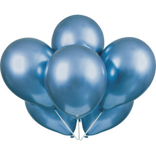Ballonger - Blå Metallic 28cm - 6pk
