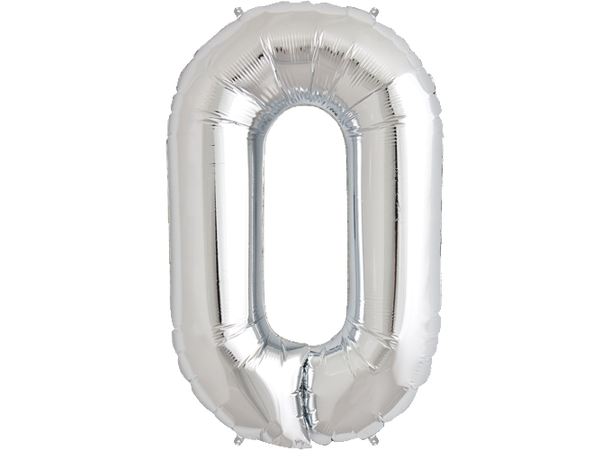 Bokstav O Silver 1 Folieballong - 86cm (34")