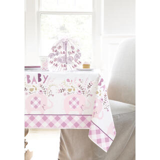 Bordduk - Babyshower - Umbrellaphants Rosa - 137x214cm