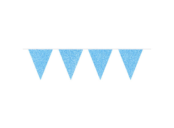 Flaggbanner - Glitter Blå - Papp 6m