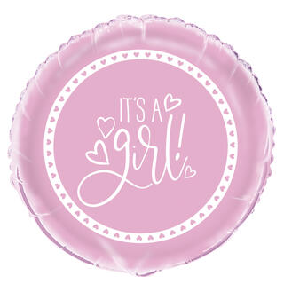 Folieballong - Baby Shower Pink Hearts 46cm