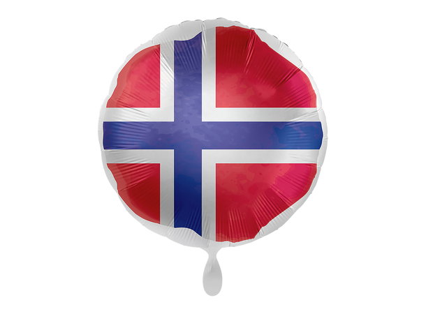 Folieballong - Norsk Flagg - Norge 43cm