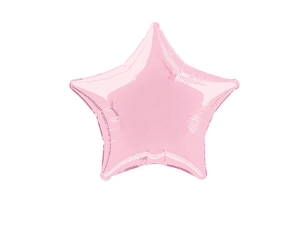 Folieballong - Stjerne Rosa Lys 50cm