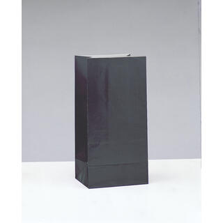 Godteposer av Papir - Sort 25x13cm - 12pk