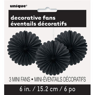 Pyntevifte Papir - Svart 15cm - 3pk