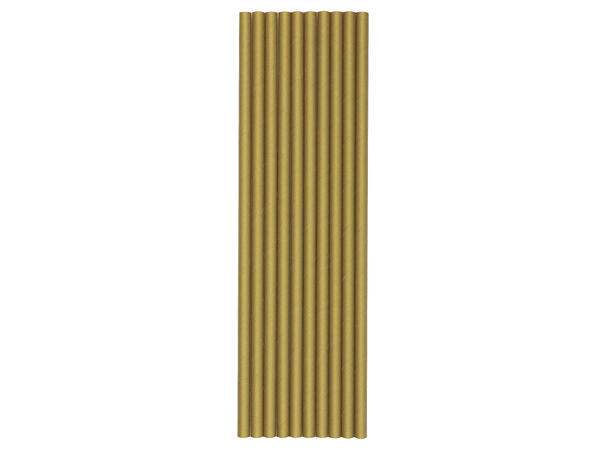 Sugerør - Gull - Papp 20cm - 10pk