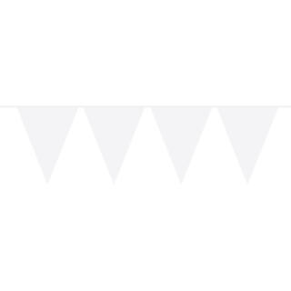 Vimpelbanner - Plast - Hvit 10m