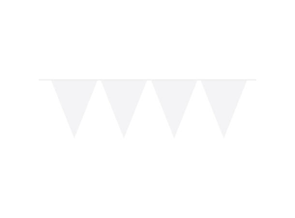 Vimpelbanner - Plast - Hvit 10m