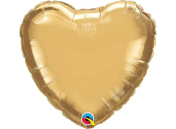18H Chrome Gold – Hjerte (Pakket) 1 Folieballong - 46cm (18")