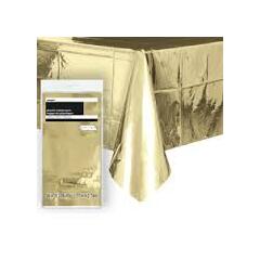 Bordduk Plast - Metallic Gull 137x274cm