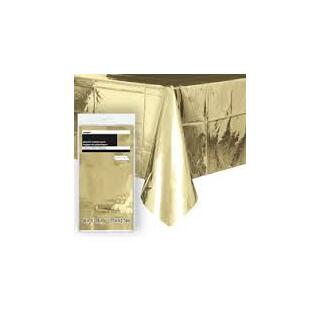 Bordduk Plast - Metallic Gull 137x274cm