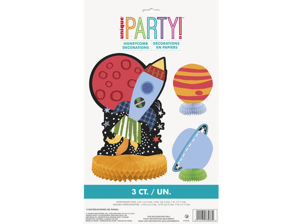 Honeycomb Borddekorasjon - Verdensrommet 3pk 