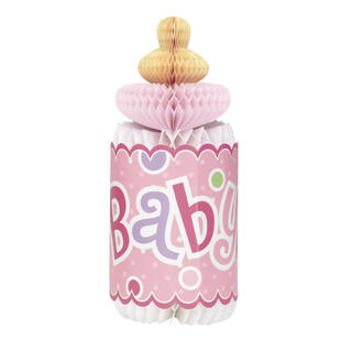 Honeycomb Dekorasjon - Baby Shower Rosa Dots - 30cm