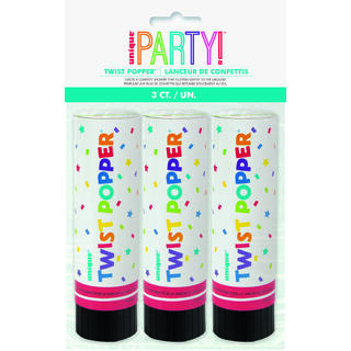 Konfettikanoner - Regnbue 20cm - 3pk