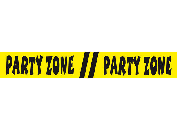 Markeringsbånd - "Party Zone" - Plast 15m