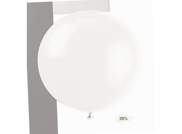 Megaballonger - Hvit 91cm - 6pk