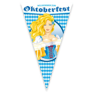 Megaflagg, Ølglass - Oktoberfest 1 Dekorasjonsflagg - 90x150cm