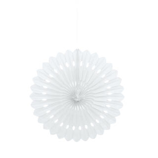 Pyntevifte Papir - Hvit 40cm