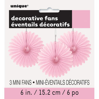 Pyntevifte Papir - Lys Rosa 15cm - 3pk