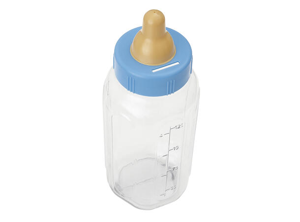 Sparebøsse - Tåteflaske - Baby - Blå 1 Festleke/Dekor i plast - 28cm