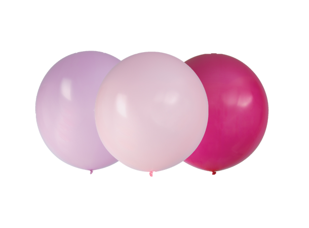 Ballonger - Rosa og Lilla 60cm - 3pk 