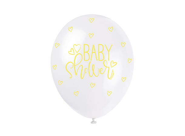 Ballonger Assortert - "Baby Shower" 30cm - 5pk