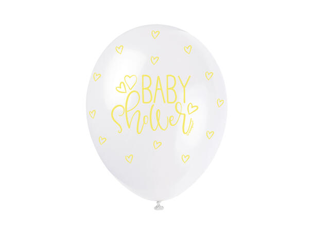 Ballonger Assortert - "Baby Shower" 30cm - 5pk 