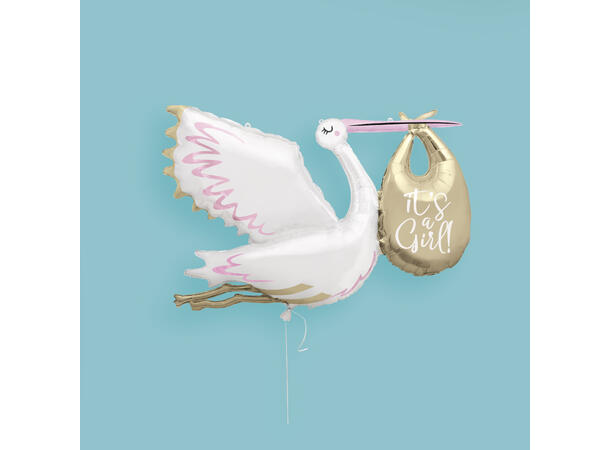 Ballongfigur - "It's a Girl" - Stork 157cm