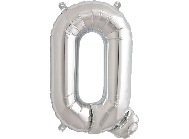 Bokstav Q Silver 1 Folieballong - 86cm (34")