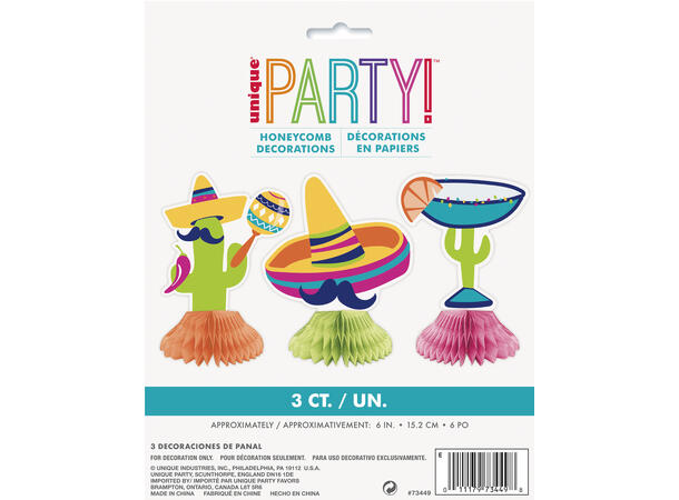 Borddekorasjon - Boho Fiesta - Honeycomb 3pk