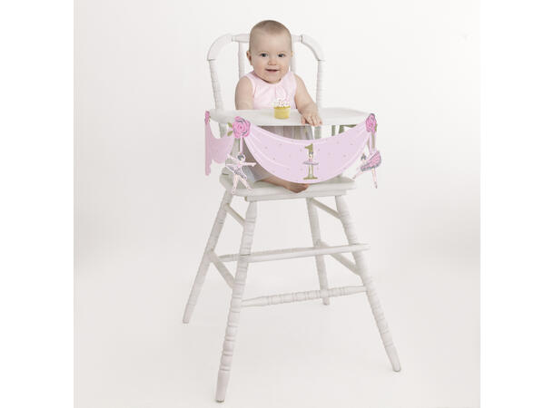 Dekorsett Stol - Rosa Ballerina - 1 År 5 Deler