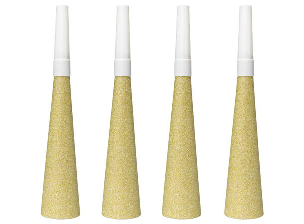 Festfløyter - Gull - Folie 19cm - 4pk