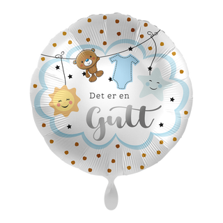 Folieballong - Det er en Gutt - Blå Sky 43cm