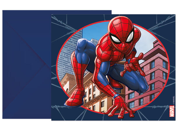 Invitasjoner - Spiderman Crimefighter 6pk