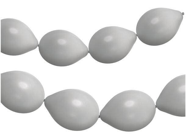 Kjedeballonger - Sølv 33cm - 8pk