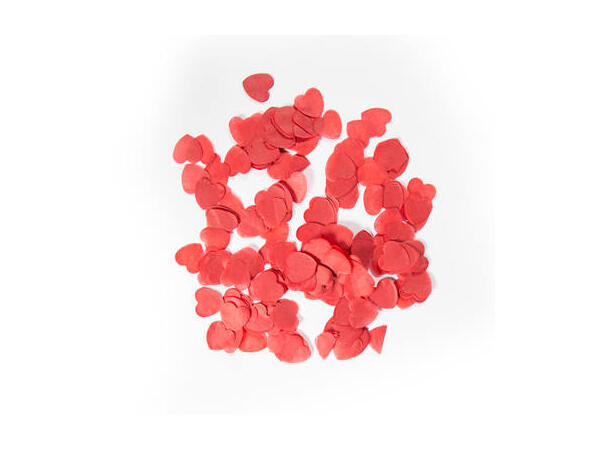 Konfetti - Røde Hjerter - Papir 2.5cm - 14g 