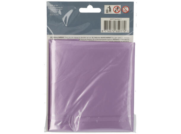 Tallballong Folie - Nummer 7 - Lilla 86cm