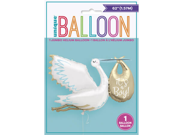 Ballongfigur - "It's a Boy" - Stork 157cm