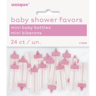 Bleiekake Pynt - Babyshower - Tåteflaske Rosa - 24pk