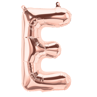 Bokstav E - Rose Gold 1 Folieballong - 86cm (34")