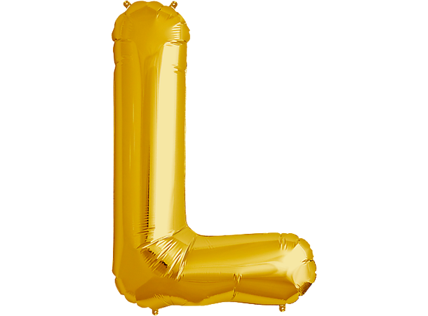 Bokstav L Gold 1 Folieballong - 86cm (34")