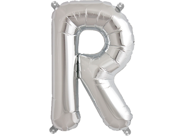 Bokstav R Silver 1 Folieballong - 86cm (34")