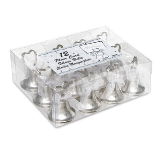 Bordkortholdere - Silver Bell 12pk
