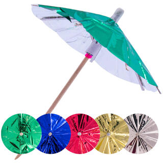 Cocktailpinner - Picks - Parasoll Metallic - 14.5cm - 15pk