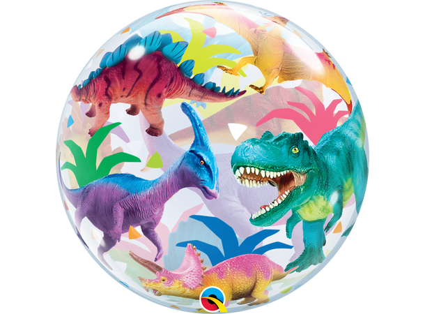 Colorful Dinosaurs 1 Bubbleballong - 56cm (22")