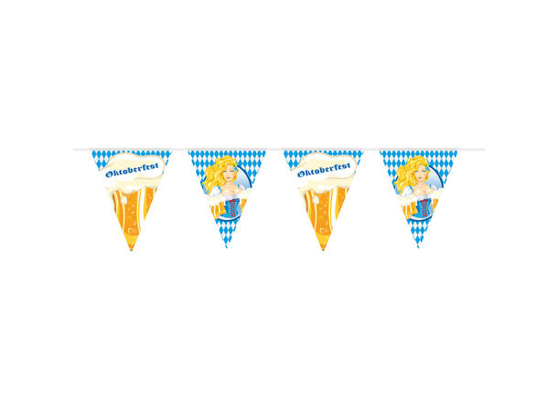 Flagbanner, Ølglass - Oktoberfest 1 Flaggbanner i plast - 10m - 29cm høy 