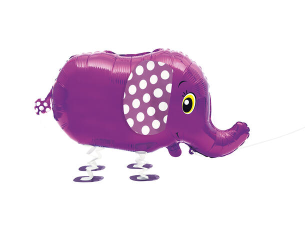 Folieballong - Kjæledyr - Rosa Elefant Ballongfigur