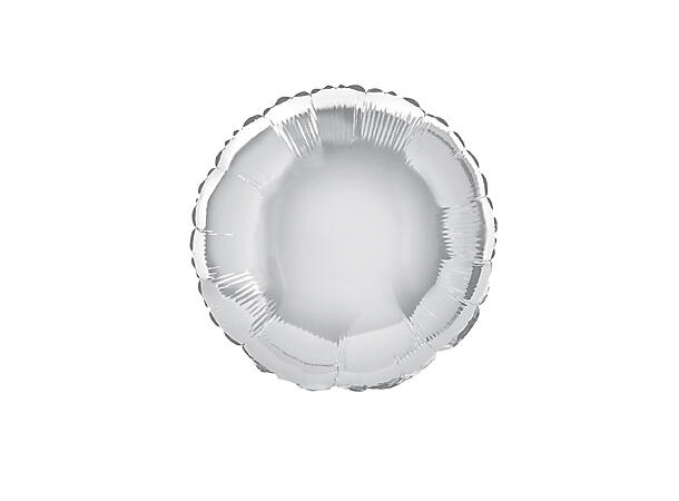 Folieballong - Rund - Sølv 46cm