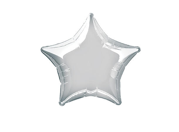 Folieballong - Stjerne Sølv 50cm